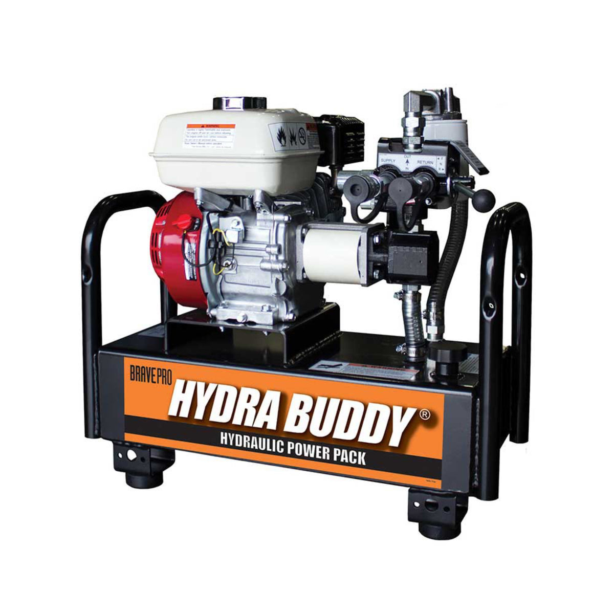 BravePro Hydra Buddy Hydraulic Power Pack — 900 PSI, 7 GPM, Honda GX160 Recoil Start