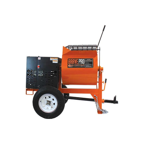 BravePro Mortar Mixer — 6 Cu. Ft. Steel Drum, Honda GX240