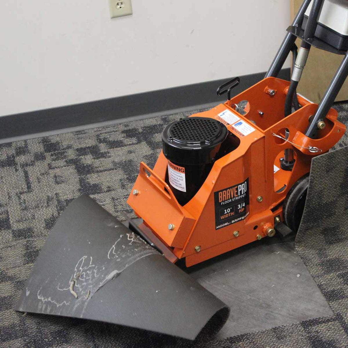 BravePro Heavy-Duty Electric Floor Stripper — 10 in. Max Blade Width
