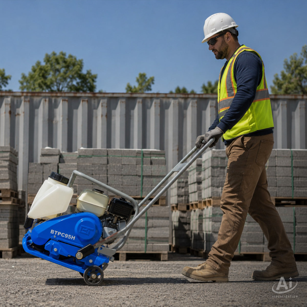 Beton Trowel BTPC95H 20 In. Forward Plate Compactor | Honda GX160 | Water Tank