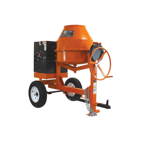 BravePro Concrete Mixer — 7 Cu. Ft. Steel Drum, Honda GX270