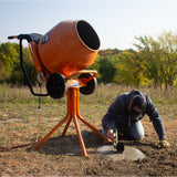 BravePro MIXZR Direct Drive Cement Mixer — 5.5 Cu. Ft. Steel Drum, GPE211005