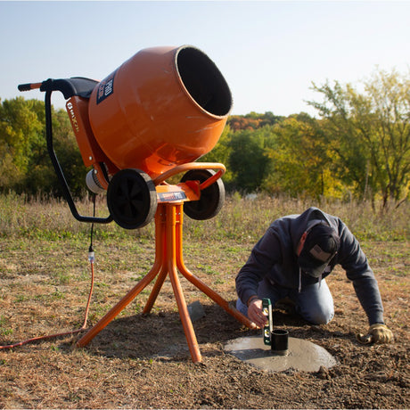 BravePro MIXZR Direct Drive Cement Mixer — 5.5 Cu. Ft. Steel Drum, GPE211005