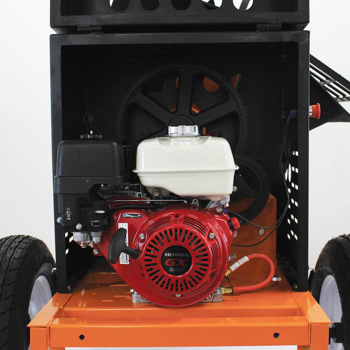 BravePro Mortar Mixer — 8 Cu. Ft. Poly Drum, Honda GX240