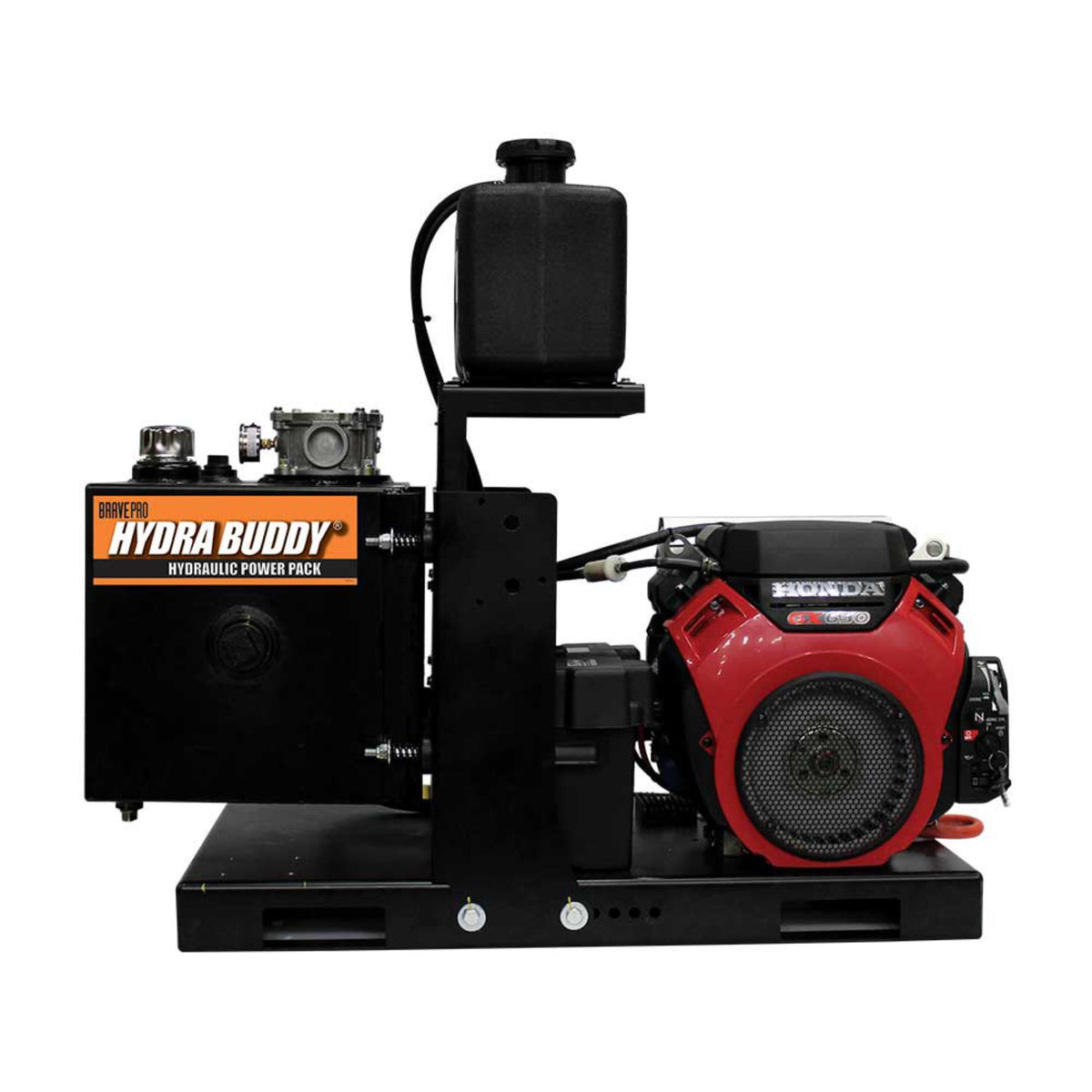 BravePro Skid Mount Hydraulic Power Pack — 2,250 PSI, 11 GPM, Honda GX630 Electric Start