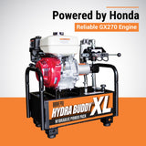 BravePro Hydra Buddy Hydraulic Power Pack — 1,500 PSI, 7 GPM, Honda GX270 Recoil Start