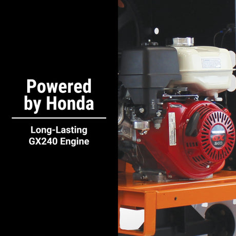 BravePro Mortar Mixer — 6 Cu. Ft. Poly Drum, Honda GX240