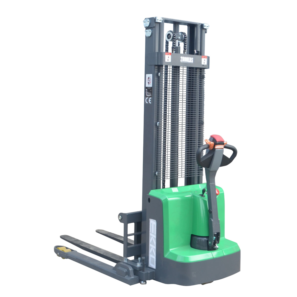 EKKO EB13E-Li 2,800 lbs Capacity 119" Height Lithium Electric Straddle Stacker