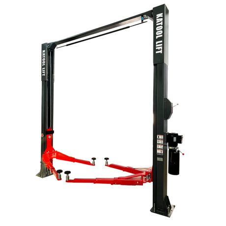 Katool KT-AS110D 11000 lbs Single Point Lock Release Two Post Asymmetrical Arm Car Lift