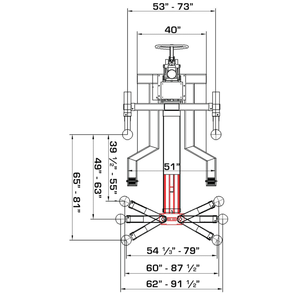Katool KT-SPL700 7000 lbs Single Post Lift
