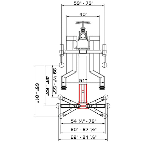 Katool KT-SPL700 7000 lbs Single Post Lift