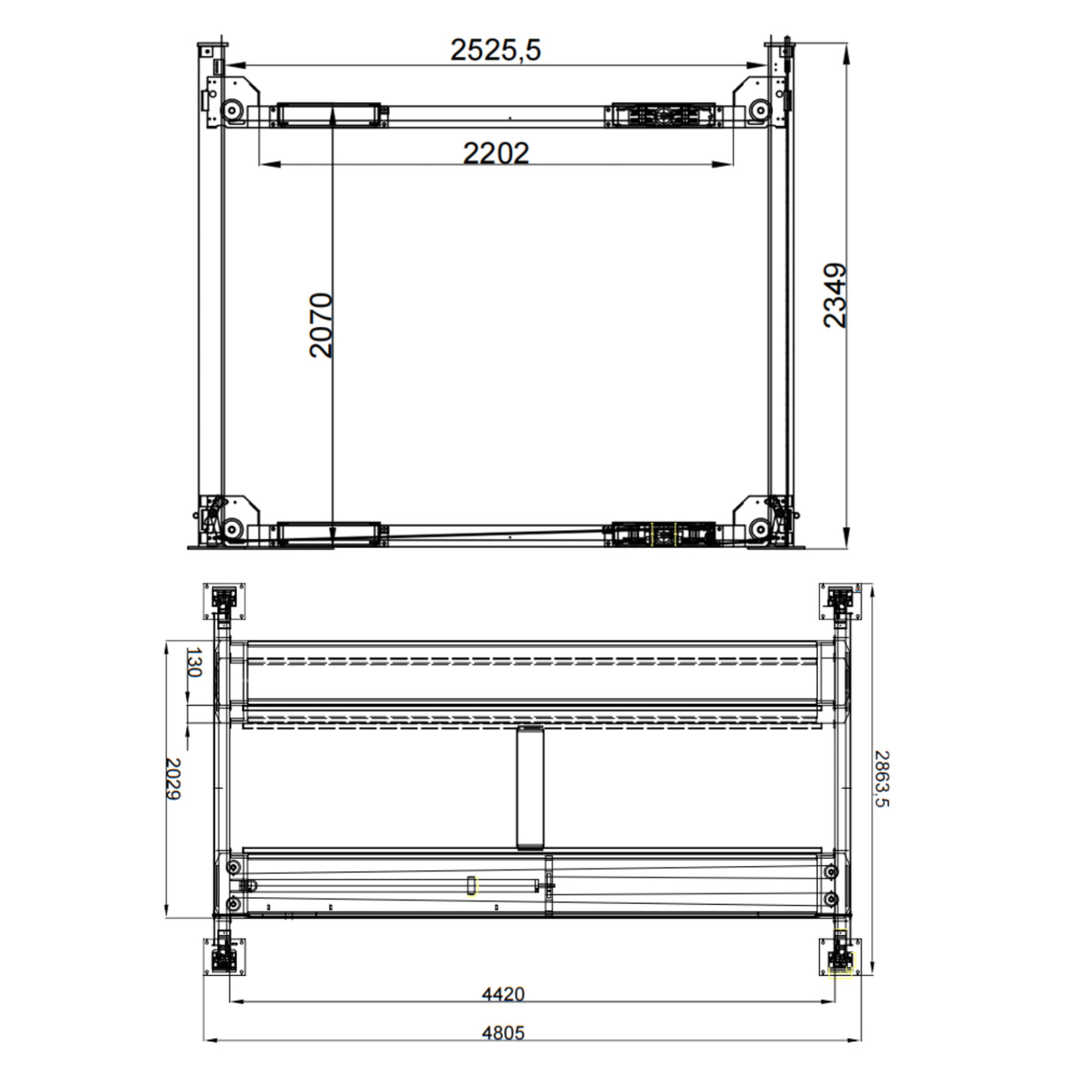 Katool KT-4H950 9500 lbs Heavy Duty Parking Lift