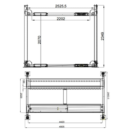 Katool KT-4H950 9500 lbs Heavy Duty Parking Lift