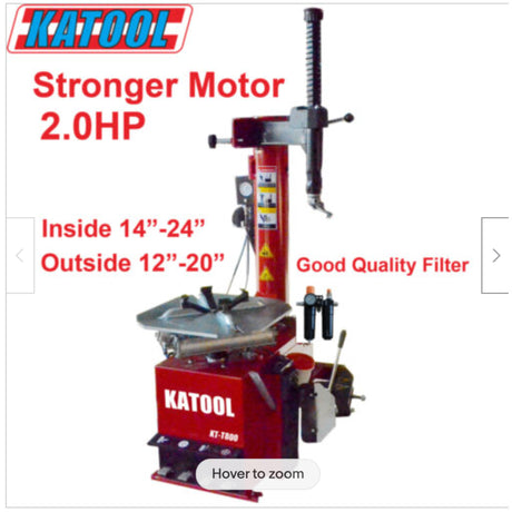 Katool KT-T800 12"-24" Rims Wheel Clamp Tire Changer Machine