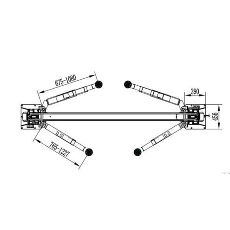 Katool KT-AS110D 11000 lbs Single Point Lock Release Two Post Asymmetrical Arm Car Lift