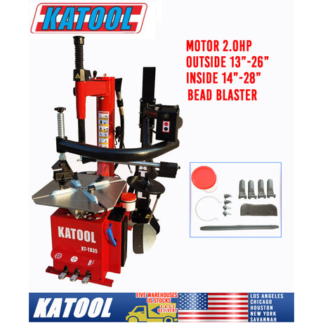 Katool KT-T835 12"-28" Rims Single Assist Arm Tire Machine