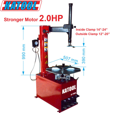 Katool KT-T800 12"-24" Rims Wheel Clamp Tire Changer Machine