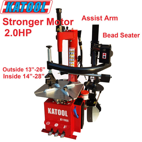 Katool KT-T835 12"-28" Rims Single Assist Arm Tire Machine