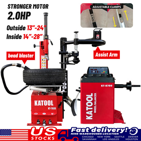 Katool KT-T835 Tire Changer & KT-B700 Wheel Balancer Combo