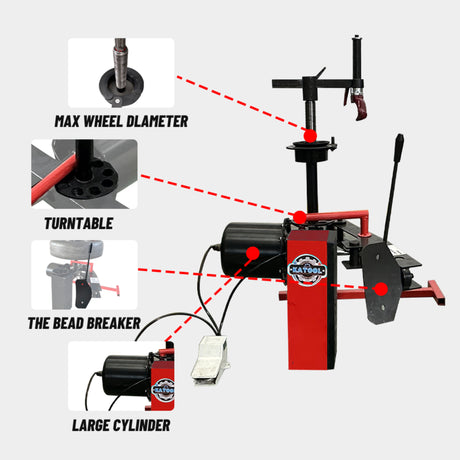 Katool KT-1030P 10"-21" Rims Mini Tire Changer Machine