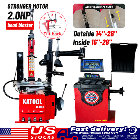 Katool KT-T850 Tire Changer & KT-B750 Wheel Balancer Combo