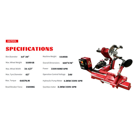 Katool KT-T160 Heavy Duty Truck Tire Changer Machine