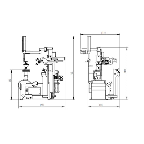 Katool KT-T900 12"-30" Rims Hydraulic Tire Changer