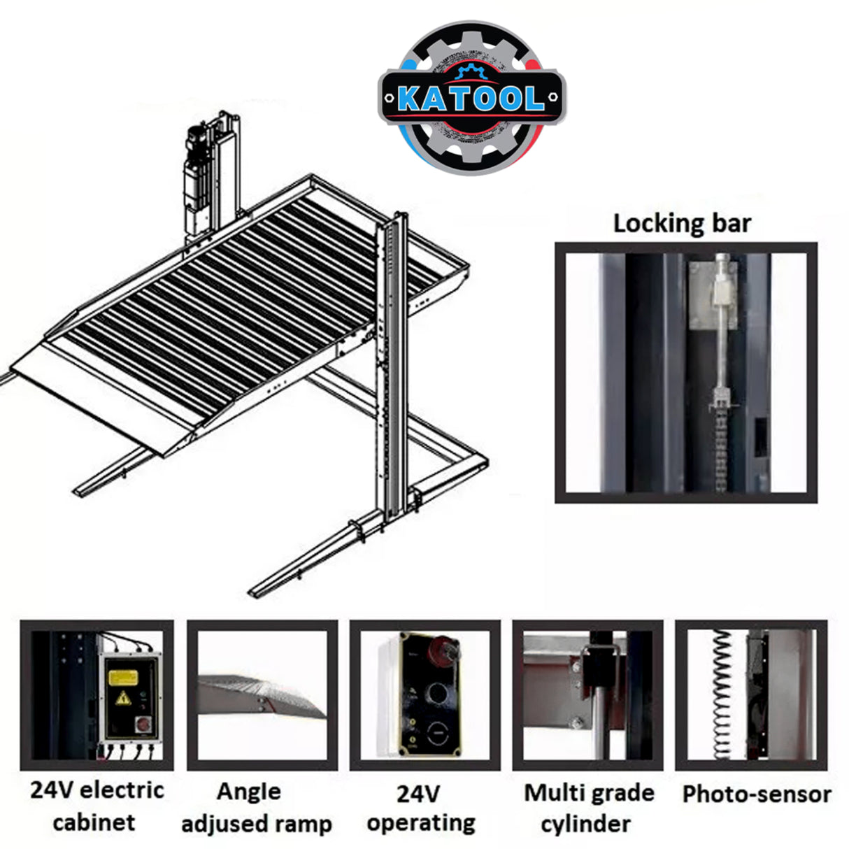 Katool KT-P2700 6600 lbs Two Post Car Lift