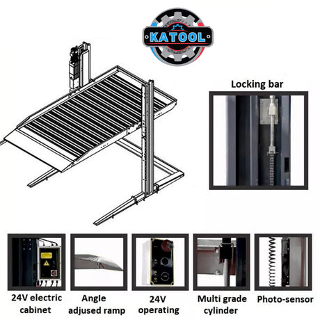 Katool KT-P2700 6600 lbs Two Post Car Lift