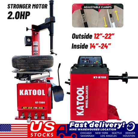 Katool KT-T800 Tire Changer & KT-B700 Wheel Balancer Combo