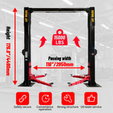 Katool KT-M150D 15000 lbs Two Post Car Lift