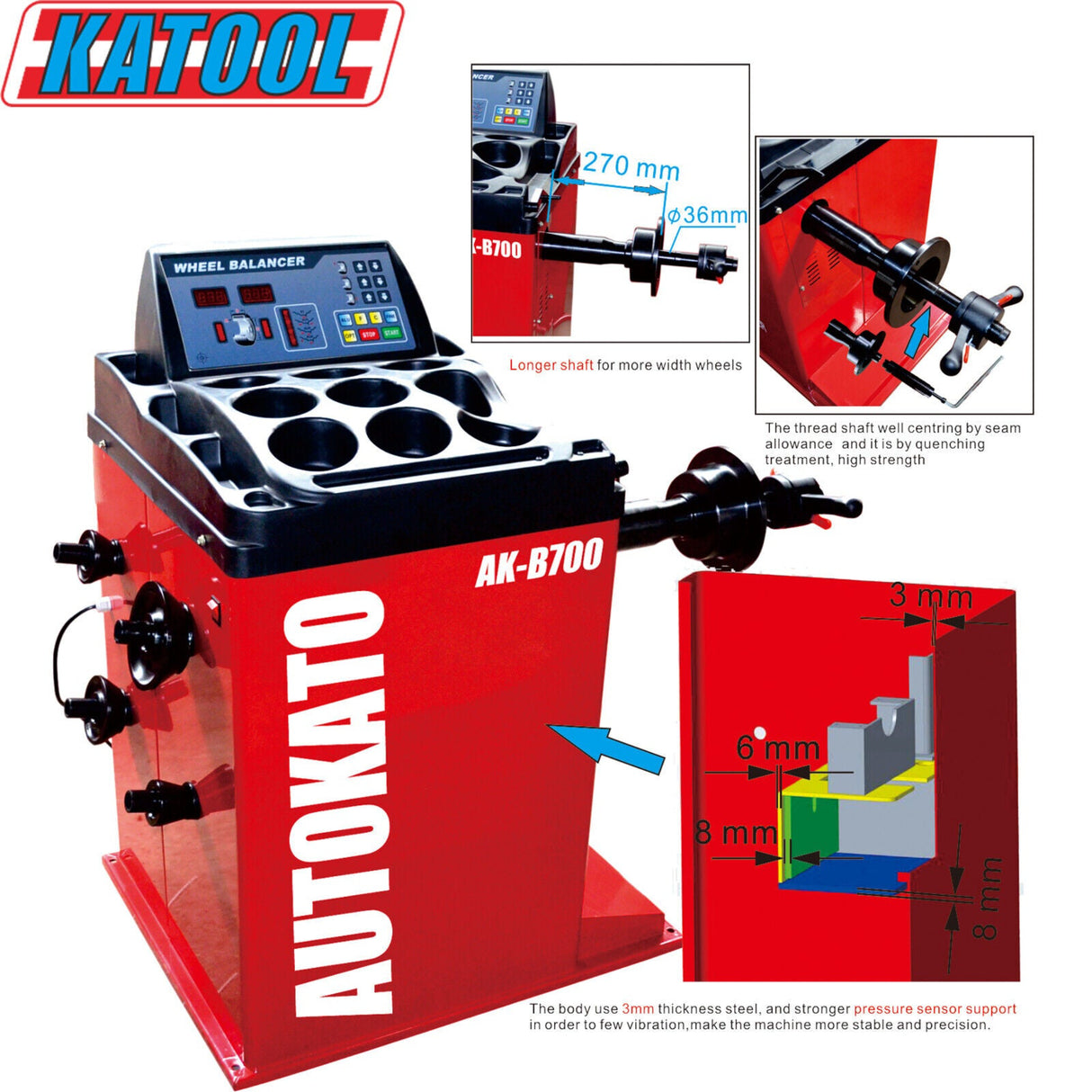 Katool KT-T850 Tire Changer & KT-B700 Wheel Balancer Combo