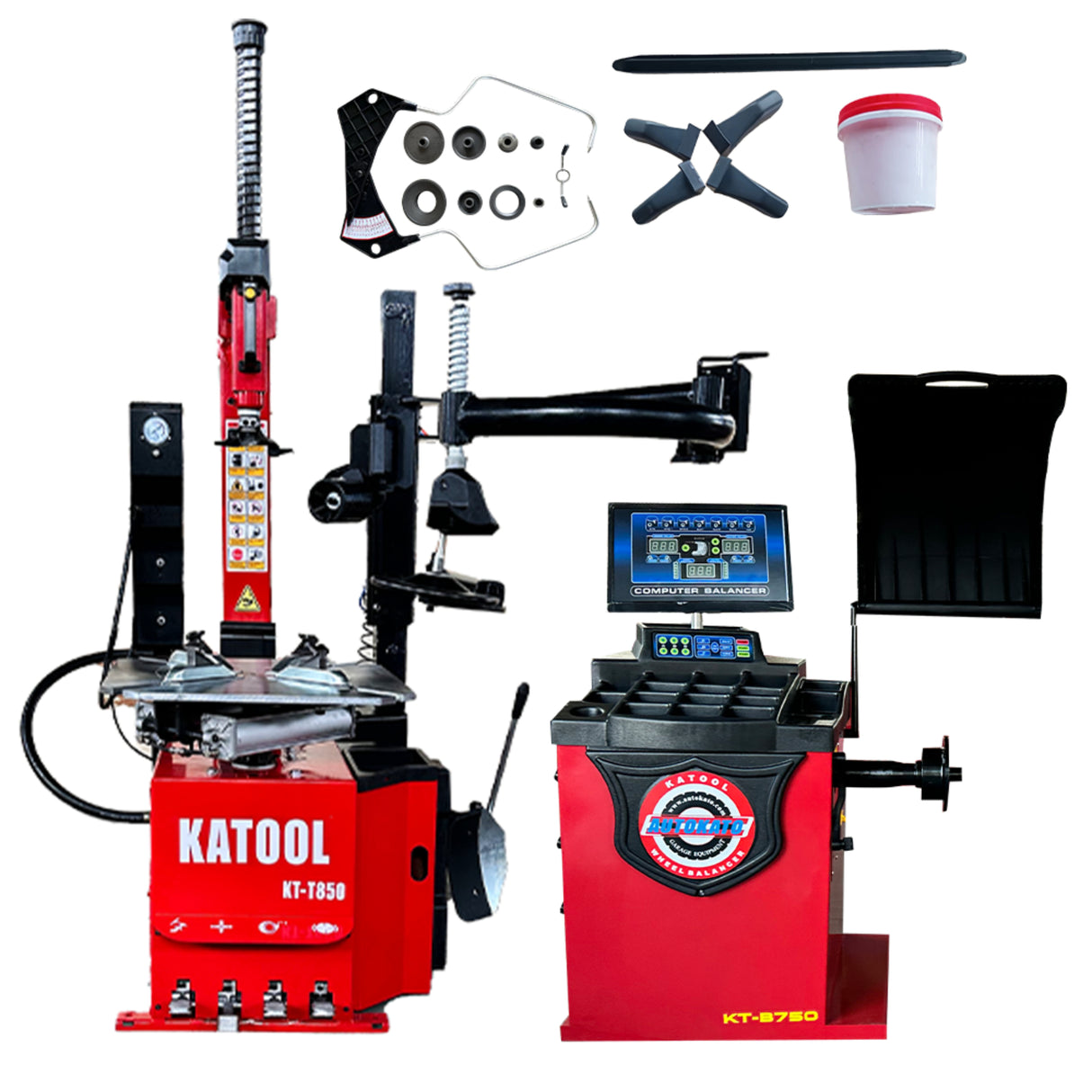 Katool KT-T850 Tire Changer & KT-B750 Wheel Balancer Combo