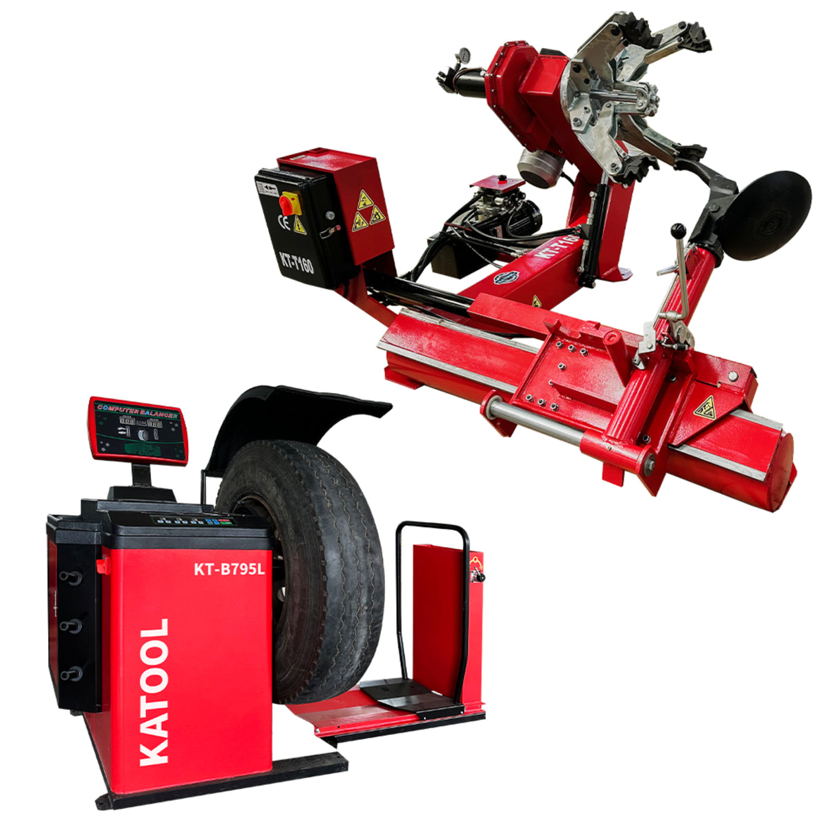Katool KT-T160 & KT-B795 Heavy Duty Truck Tire Changer and Balancer Combo