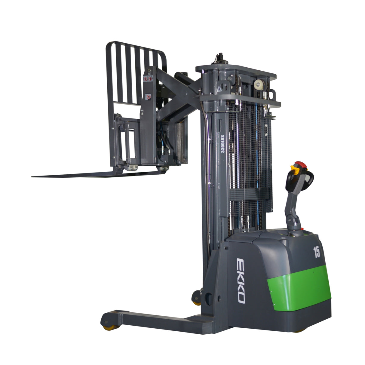 EKKO ER15-177Li 3,300 lbs Capacity 177" Height Lithium Walkie Reach Truck
