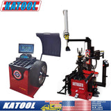 Katool AK-T900 Automatic Hydraulic Tire Changer & KT-B750 Wheel Balancer Combo