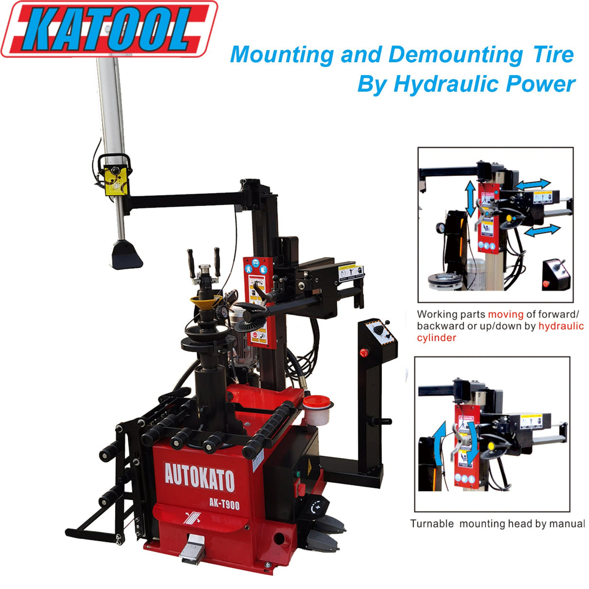 Katool KT-T900 12"-30" Rims Hydraulic Tire Changer