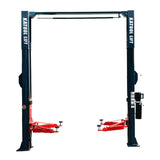 Katool KT-AS110D 11000 lbs Single Point Lock Release Two Post Asymmetrical Arm Car Lift