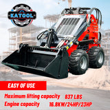 Katool KT-SK26W 23HP Mini Skid Steer Track Loader
