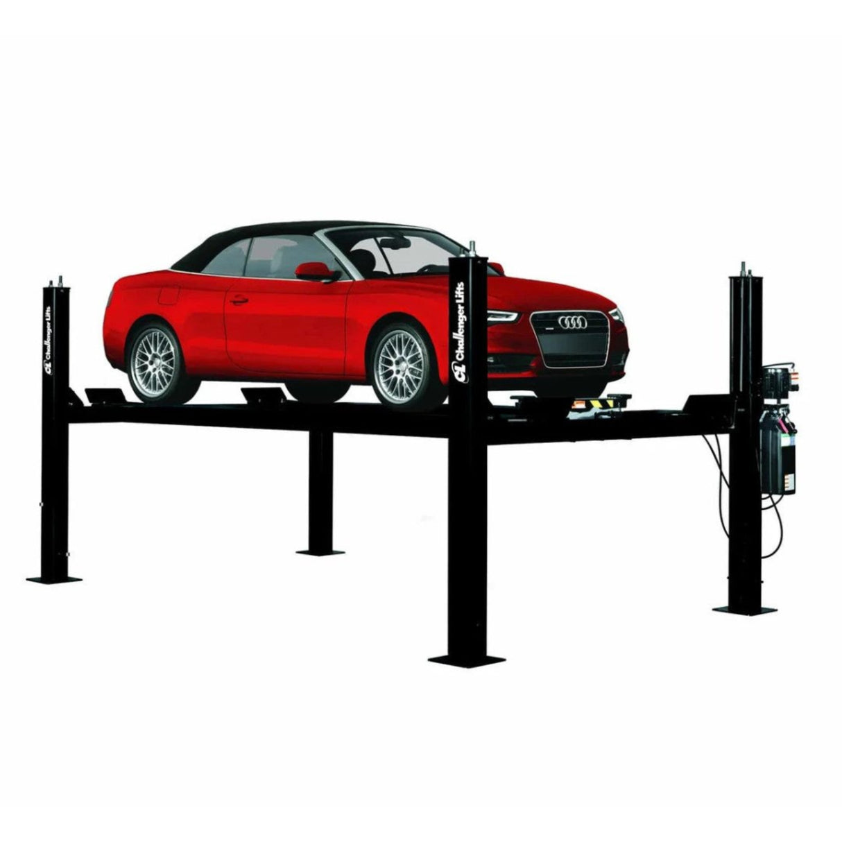 Challenger CL4P9W Four-Post Wide Car Storage Lift 9000 lb Capacity