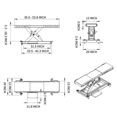 Katool KT-RJ50 5000 lbs Rolling Jack