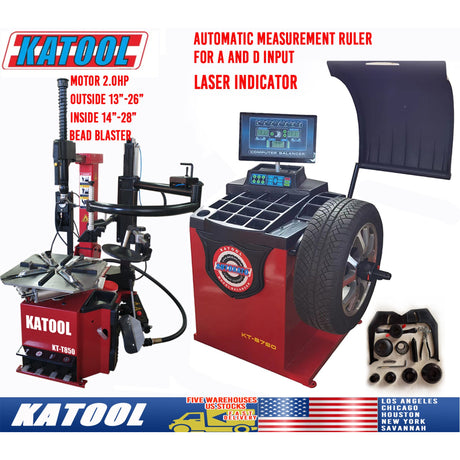 Katool KT-T850 Tire Changer & KT-B750 Wheel Balancer Combo