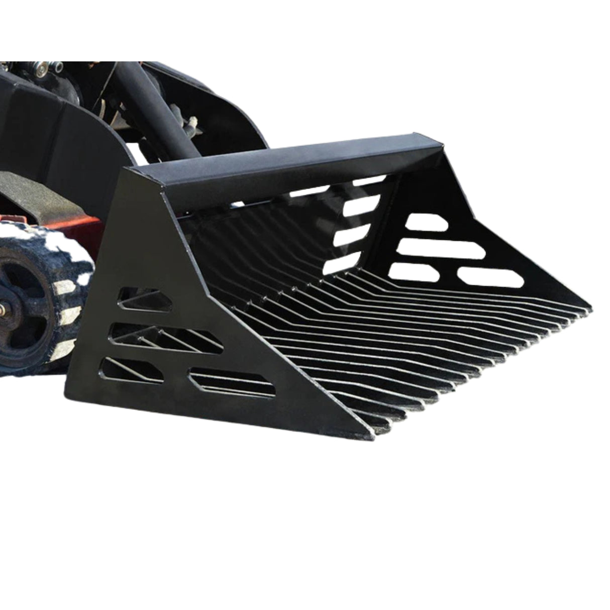 Loflin Fabrication Mini Skid Steer & Compact Tractor Rock Bucket