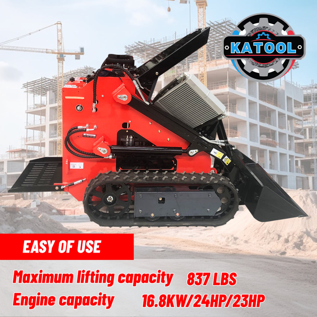 Katool KT-SK26B 23HP Mini Skid Steer Track Loader