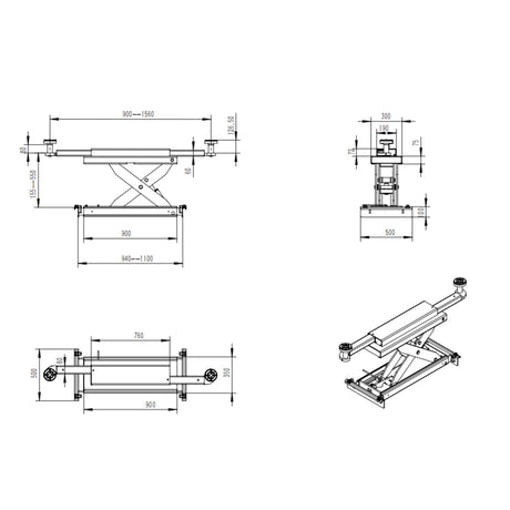 Katool KT-4H150 15000 lbs Heavy Duty 4-Post Car Lift