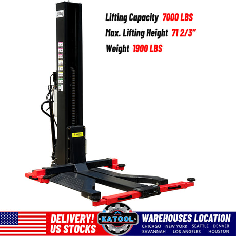 Katool KT-SPL700 7000 lbs Single Post Lift