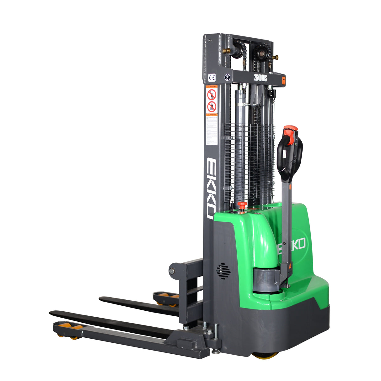 EKKO EB12E-98Li 72" Mast 98" Lift Lithium Iron Phosphate Straddle Stacker