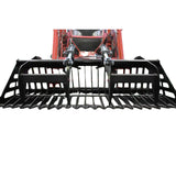 Loflin Fabrication Compact Tractor Rock Bucket Grapple