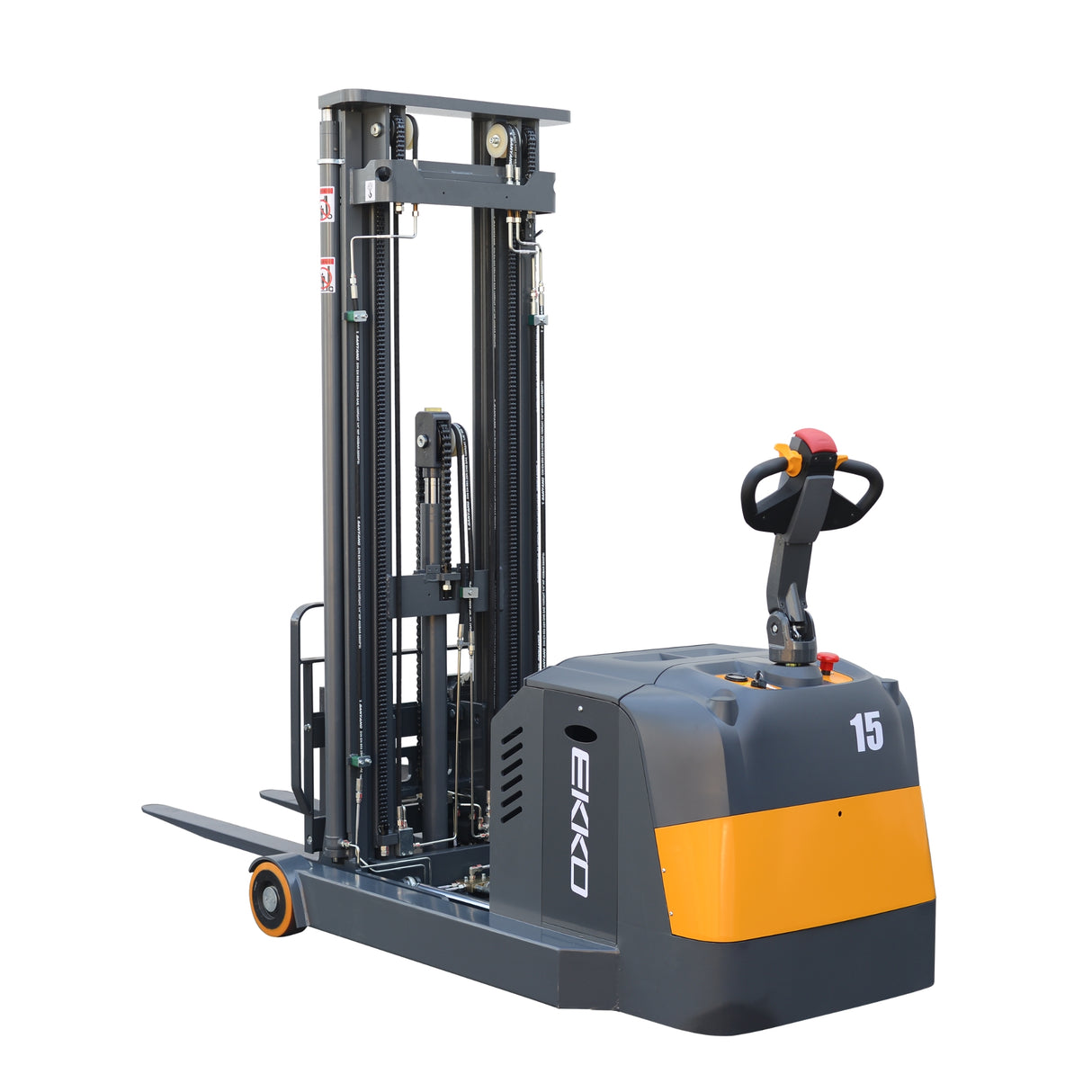 EKKO EH15TH 3,300 lbs Capacity 216" Height Moving Mast Walkie Reach Truck