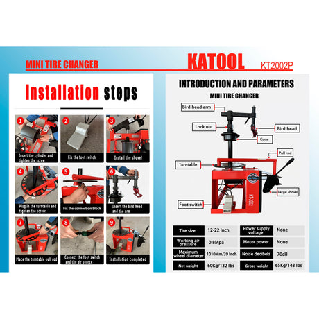 Katool KT-2002 Manual Tire Changer